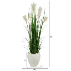Nearly Natural 4.5-ft Wheat Plum Grass Artificial Plant In White Planter -Artificial Plant Shop GUEST 0611258e e905 4cf6 9beb 74d657309d2e