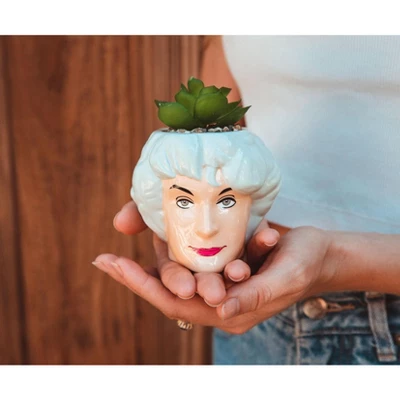 Silver Buffalo The Golden Girls Dorothy 3-Inch Ceramic Mini Planter With Artificial Succulent 4 Silver Buffalo The Golden Girls Dorothy 3-Inch Ceramic Mini Planter With Artificial Succulent - Image 2