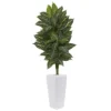 Nearly Natural 4-ft Zebra Plant In White Tower Planter 2 Nearly Natural 4-ft Zebra Plant In White Tower Planter -Artificial Plant Shop GUEST 0cf88a47 b4ab 4d70 99ee e168f324fdae