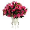 Nearly Natural Azalea With Metal Planter Artificial Plant
