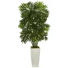 Nearly Natural 49” Mini Bamboo Palm Artificial Pant In White Tower Planter -Artificial Plant Shop GUEST 15b1c14f 004d 477b aadd d96cc255c058