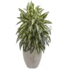 Nearly Natural 33-in Aglonema Artificial Plant In Sand Colored Planter