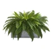 Nearly Natural 30-in Boston Fern Artificial Plant In Stone Planter -Artificial Plant Shop GUEST 2162a25e a23a 4e05 829b 56ad4ba4a1d0