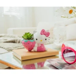 Silver Buffalo Sanrio Hello Kitty Strawberry 5-Inch Planter With Artificial Succulent -Artificial Plant Shop GUEST 21c5a715 b5e2 42f2 bf3d 336751af8e3f