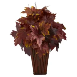 Nearly Natural 19-in Autumn Maple Leaf Artificial Plant In Decorative Planter 11 Nearly Natural 19-in Autumn Maple Leaf Artificial Plant In Decorative Planter -Artificial Plant Shop GUEST 29b78e86 f8a3 4d99 9313 9621cd0f178f