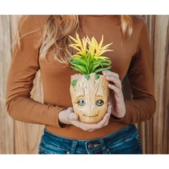 Silver Buffalo Marvel Guardians Of The Galaxy Groot 4.8 X 4.25 X 7.6 Inch Ceramic Planter W/ Artificial Plant -Artificial Plant Shop GUEST 2f5ae55c 9e9f 4d5e bc55 b957575d9ffb