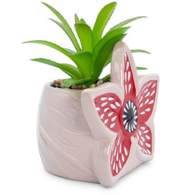 Silver Buffalo Stranger Things Demogorgon 3-Inch Ceramic Mini Planter With Artificial Succulent 3 Silver Buffalo Stranger Things Demogorgon 3-Inch Ceramic Mini Planter With Artificial Succulent