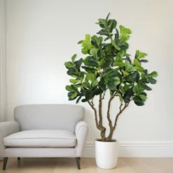 KWPZQEB 7FT H Artificial Banyan Tree, Large Faux Greenery With Natural Look Leaves, Tall Lush Faux Tree With Black Nursery Planter For Indoor, Outdoor -Artificial Plant Shop GUEST 34e5225c 1bc1 47d6 97f9 d1ee341a167f
