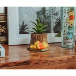 Silver Buffalo Disney Winnie The Pooh Tree Stump 5-Inch Planter With Artificial Succulent -Artificial Plant Shop GUEST 37f08344 70c9 4eda 9391 df19c562711f
