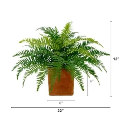 Nearly Natural 22-in Artificial Fern Plant In Decorative Planter -Artificial Plant Shop GUEST 38f4157d aa01 4e4a bf37 7400e7803163