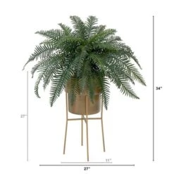 Nearly Natural 34-in Artificial River Fern Plant In Metal Planter With Stand DIY KIT -Artificial Plant Shop GUEST 3a075c82 a41e 4f39 9ba0 5242cb851de4