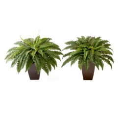 Nearly Natural 23-in Artificial Boston Fern Plant With Tapered Bronze Square Metal Planter DIY KIT (Set Of 2) -Artificial Plant Shop GUEST 3c96908d aaca 41dd 8f74 0ea6df3dcf67