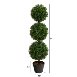 10" Indoor/Outdoor Boxwood Topiary Artificial Plant - Nearly Natural: Faux Greenery, Modern Decor, Freestanding Planter -Artificial Plant Shop GUEST 48e15003 147f 4691 aab4 b7de7e1626e1