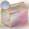 D'Eco Iridescent Glass House Planter Terrarium (10x6x8)- Tabletop Gold Geometric Terrarium - Home, Garden, Office Decor - Gift For Plant Lovers -Artificial Plant Shop GUEST 4abb67fb b7f4 4aec b085 af86f110cf49