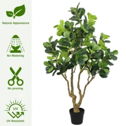 KWPZQEB 7FT H Artificial Banyan Tree, Large Faux Greenery With Natural Look Leaves, Tall Lush Faux Tree With Black Nursery Planter For Indoor, Outdoor -Artificial Plant Shop GUEST 4b0175c0 5c72 4b22 9070 e616eda8ceb5