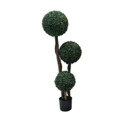 1pc Topiary Trees Artificial Outdoor, 35"/45" Milan Grass Ball Topiary Trees, Fake Greenery Tree With Planter Pot For Home, Office, Porch Decor -Artificial Plant Shop GUEST 5b0364d9 bd38 4011 9293 c1cd17a47ae7