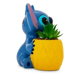 Silver Buffalo Disney Lilo & Stitch Pineapple 6-Inch Planter With Artificial Succulent -Artificial Plant Shop GUEST 5c126d76 19fb 41fd bf46 b5c05e413868
