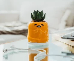 Silver Buffalo Sanrio Gudetama Meditation 3-Inch Mini Planter With Artificial Succulent -Artificial Plant Shop GUEST 5f67bc23 4b61 4c9e 9df5 21594befc365