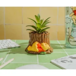 Silver Buffalo Disney Winnie The Pooh Tree Stump 5-Inch Planter With Artificial Succulent -Artificial Plant Shop GUEST 6414a468 746c 47d5 9446 dd13acafeb33