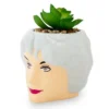 Silver Buffalo The Golden Girls Dorothy 3-Inch Ceramic Mini Planter With Artificial Succulent