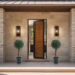 2pcs Topiary Trees Artificial Outdoor, 24" Milan Grass Ball Topiary Trees, Fake Greenery Tree With Planter Pot For Home, Office -Artificial Plant Shop GUEST 7e1d150b dc58 4f36 a7c7 65723307e064