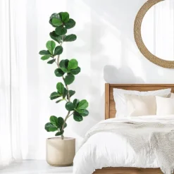 Whizmax Artificial Fiddle Leaf Fig Tree, Faux Trees With Fake Plants Fiddle Leaves Greenery With White Planter For Home Office Decor -Artificial Plant Shop GUEST 8225de15 b9d7 47cf b301 3aefb2cb513e