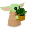 Silver Buffalo Star Wars: The Mandalorian Grogu Ceramic 4 Inch Mini Planter With Artificial Succulent