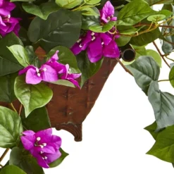 Nearly Natural Bougainvillea In Metal Planter, White -Artificial Plant Shop GUEST 9823ee08 33e6 45b0 8729 5c48f43efe57