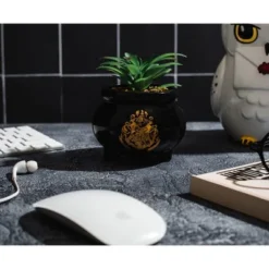Silver Buffalo Harry Potter Hogwarts Cauldron Ceramic Mini Planter With Artificial Succulent -Artificial Plant Shop GUEST 9ce0bc96 7ab1 4714 9e94 ff51a1c6ccbc