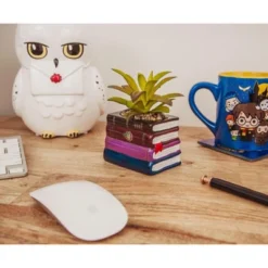 Silver Buffalo Harry Potter Book Stack 3-Inch Ceramic Planter With Artificial Succulent -Artificial Plant Shop GUEST ab4d4fce fdb2 4dfa 928e b0c696cd635f