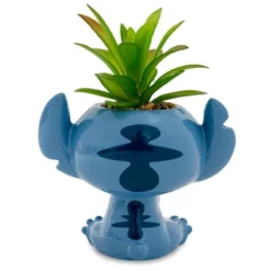 Silver Buffalo Disney Lilo & Stitch Full Body 5-Inch Ceramic Planter With Artificial Succulent