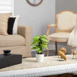 Nearly Natural 9-in Pothos Artificial Plant In White Planter (Real Touch) -Artificial Plant Shop GUEST b9a4419b 88ae 465d 8c34 3486da5f595d