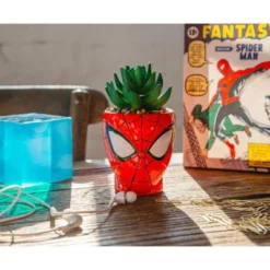 Silver Buffalo Marvel Comics Spider-Man 3-Inch Ceramic Mini Planter With Artificial Succulent -Artificial Plant Shop GUEST b9f232d1 0e95 4190 9d40 e20a89a3432e