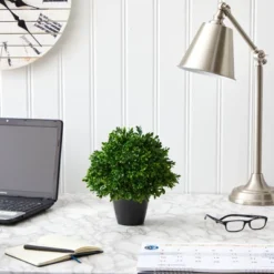 10" Indoor/Outdoor Boxwood Topiary Artificial Plant - Nearly Natural: Faux Greenery, Modern Decor, Freestanding Planter -Artificial Plant Shop GUEST bc993c1a 8dc5 44b0 8ffb f6cd701353cd