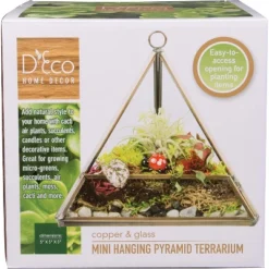 D'Eco Hanging Glass Triangle Plant Terrarium- Copper Geometric Planter Terrarium - Home, Garden & Office Decor- Gift For Plant Lovers -Artificial Plant Shop GUEST c1a9a699 8aff 4a76 8260 1db688ea7916