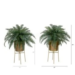 Nearly Natural 34-in Artificial River Fern Plant In Metal Planter With Stand DIY KIT (Set Of 2) -Artificial Plant Shop GUEST c73a737e 5a5a 48ce 8983 f6661c1e2fe3