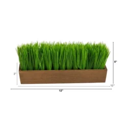 Nearly Natural 12-in Grass Artificial Plant In Decorative Planter