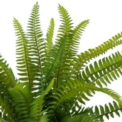 Northlight 20" Boston Fern Artificial Plant In Weathered Square Planter - Green/Gray -Artificial Plant Shop GUEST dbd33e69 93a8 4e73 8497 9305a882ccb4