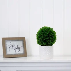 Nearly Natural 10-in Artificial Boxwood Topiary Plant With Decorative Planter -Artificial Plant Shop GUEST de560852 77ab 40fc bb45 489ffbd8bef6