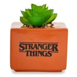 Silver Buffalo Stranger Things Missing Barb 3.75-Inch Ceramic Mini Planter With Artificial Succulent