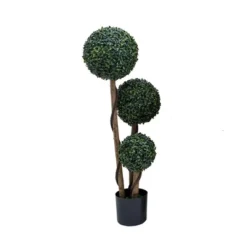 1pc Topiary Trees Artificial Outdoor, 35"/45" Milan Grass Ball Topiary Trees, Fake Greenery Tree With Planter Pot For Home, Office, Porch Decor -Artificial Plant Shop GUEST ea3a4156 6b59 45d7 b2c1 78b58d0391e0