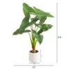 Nearly Natural 3.5-ft Artificial Arrowhead Philodendron In White Decorative Planter
