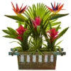 Nearly Natural Bird Of Paradise And Bromeliad In Planter