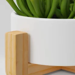 Artificial Succulent Wood Planter - Threshold™: Faux Greenery, Indoor Stoneware Pot Decor -Artificial Plant Shop GUEST f2ab2a39 653f 4773 8034 a86f3abd6027