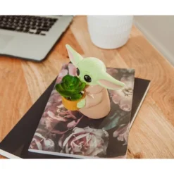 Silver Buffalo Star Wars: The Mandalorian Grogu Ceramic 4 Inch Mini Planter With Artificial Succulent -Artificial Plant Shop GUEST f8abe744 c338 4f93 a46e 1b947fe90700